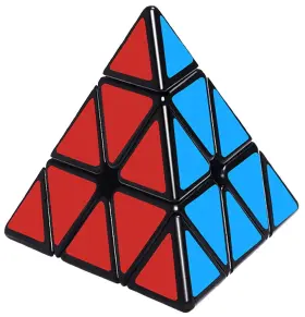 43223-19690 Tanch Qiyi Pyramid Speed Cube 3x3 Triangle Magic Puzzle Toy Black