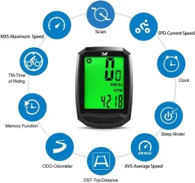 Thesiliconvalley 677222022532 Bicycle Speedometer Waterproof Wireless Cycle Bike Computer Odometer #2
