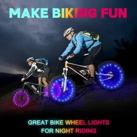 Tinana 600358292210 2 Tire Pack Led Bike Wheel Lights Ultra Bright Waterproof Blue-2pack #3