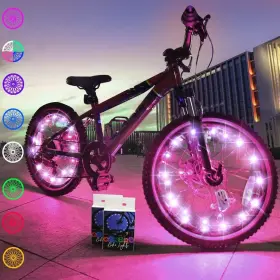 Tinana 600358292234 2 Tire Pack Led Bike Wheel Lights Ultra Bright Waterproof Pink-2pack