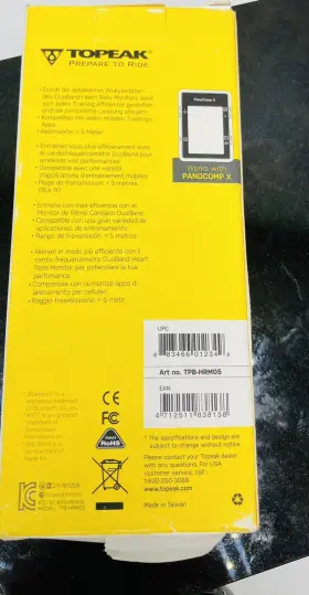 Topeak 883466006928 Bicycle Duoband Heart Rate Monitor Smart Bluetooth Training #2