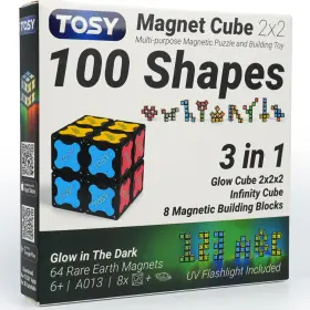 P2.mr2 Tosy Magnet Cube 2x2 - 8 Blocks 2in1 Toy 2x2x2 Puzzle