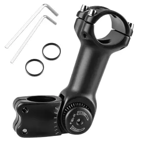Os0908 Triwonder Bike Stem 25.4 31.8 X 90mm 01 Black - Fit 25.4mm Handlebar