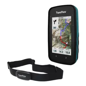 Twonav 436043257637 Turquoise Gps Bike Computer Heart Monitor 3.2 Inch Screen Maps - Mtb/cycling