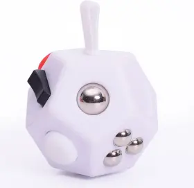 Cn-s1-0 Uooefun Fidget Toys Cube 12 Sided Finger Sensory Relief Stress Autism White