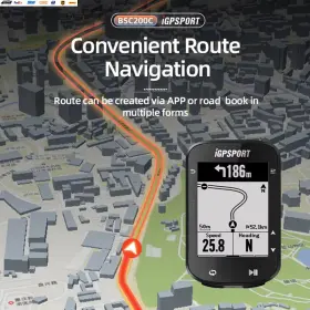 Bsc200c Usa-viralfinds Gps Bicycle Computer Cycling Odometer Wireless Speedometer Route Navigat #2