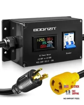 251127acpmusn Usn Directparts Upgraded Ac Power Meter 125v 30a L5-30p To L5-30r Lcd Input Output Cable