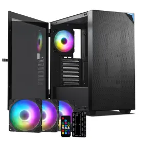 B0cpptf2zd Vetroo Al800 Full Tower Pc Case With Tempered Glass Argb 4 Fans E-atx