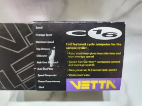 Vetta 747608120401 C16 Cycling Computer Red Wired With Display Clock Speed Odometer Trip Nos #3