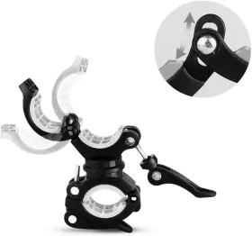 Vonpri 712201999242 2 Pack Flashlight Holder Mount Bicycle Mounting Bracket Middle White #3
