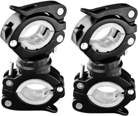 Vonpri 712201999242 2 Pack Flashlight Holder Mount Bicycle Mounting Bracket Middle White