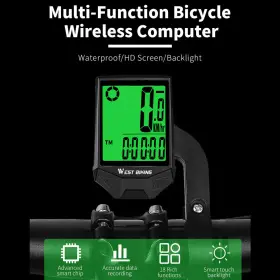 Nui4809058460573zx West Biking Bike Speedometer Waterproof Lcd Q9n5 #2