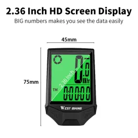 Nui4809058460573zx West Biking Bike Speedometer Waterproof Lcd Q9n5 #3
