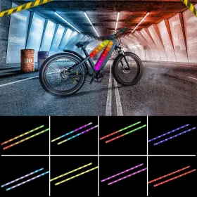 Xnshdnsd2024422s2 Wuyxpg Bike Lights For Night Riding 2 Strip Can Be 1.64ft Rgb Colorful