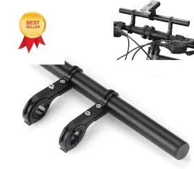 Xnx 718235831275 Bike Bicycle Double Handlebar Extender Extension 11.8 Inch 30 Cm Aluminum Black