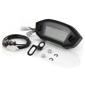 Ysmoto 724268319055 Universal Motorcycle Speedometer Tachometer Digital Odometer Fit For All