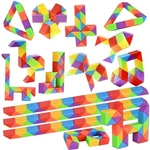 Goldge 40 Pack Mini Fidget Snake Cube Puzzle Toys - Party Favors & Multicolor. Fixed Price $33.11.