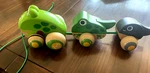 Hape Pull Along Frog Family Toy. Fixed Price $22.00.