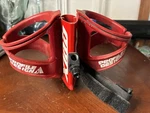 Xlab Super Wing Triathlon Rear Water Bottle Mount Red With 2 Profile Cages. Fixed Price $33.20.