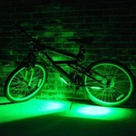Gobrightz Bike Frame Light With Led Glow, Green - Mounted. Fixed Price $22.59.