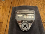 2004-07 Harley Flhrs Road King Custom Handlebar Clamp Riser Bracket Cover. Fixed Price $110.00.