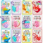 Joyin 12 Packs Valentine's Day Cards With Pop Fidget Keychain Toys, Stress An.... Fixed Price $41.09.