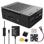 Iuniker Case For Raspberry Pi Kit With 3010 Quiet Fan, Pcs Heatsinks, 5V.... Fixed Price $22.11.