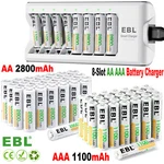 Ebl Aaa Rechargeable Batteries Ni-mh 1100MAH 2800MAH / Battery Charger Lot. Fixed Price $20.29.