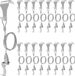 Rail Hanging System,picture Hooks Molding 16PCS, Silver. Fixed Price $32.33.