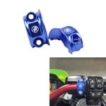 Blue Clutch Handlebar Bracket Clamp For Harley Road King Glide Flhx Flhtk. Fixed Price $29.95.