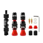 Muqzi Tubeless Schrader Valve Stems Kits - Alloy Bike No 40MM, Red. Fixed Price $16.09.