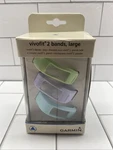 Garmin Vivofit 2 Silicone Replace Watch Bands Green Lavender Sky Blue 3 Pck Sz. Fixed Price $14.95.