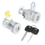 Autohaux 1 Pair Door Lock Cylinder Set Kit With 2 Keys For Silver Tone. Fixed Price $26.37.