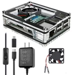Raspberry Pi Case With Fan, Heatsinks & 5V 3A Power Supply Miuzei. Fixed Price $22.30.
