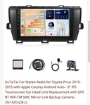 Kutaitai 9-INCH Car Stereo 2+32GB Radio For Toyota Prius 2010 2015. Fixed Price $99.99.