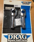 Drag Specialties Chrome 6" Straight Risers Handlebars P/n 0602-0470. Fixed Price $174.99.