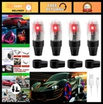 Colorful Led Tire Valve Lights - 4 Pcs Waterproof Wheel Caps For Cars, Tru. Fixed Price $35.99.