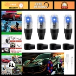Colorful Led Tire Valve Lights - 4 Pcs Waterproof Wheel Caps For Cars, Tru. Fixed Price $35.99.