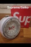 Supreme Seiko Mai Alarm Clock White Box Logo Quartz Japan. Fixed Price $301.99.