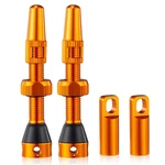 Hzjd 2PCS Tubeless Valves, Orange, Alloy Presta Stem, Integrated. Fixed Price $16.80.