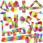 Goldge 24 Pack Mini Fidget Snake Cube Puzzle Toys - 10.16 Mm, Rainbow Colors. Fixed Price $25.28.