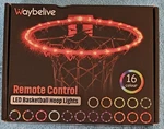 Waybelive Remote Control Led Basketball Hoop Lights, 16 Multicolor. Fixed Price $29.49.
