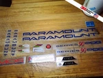 Schwinn Paramount Series 90 1991 Decal Kit Stickers. Fixed Price $44.11.