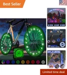 Ultimate Visibility 2-PIECE Led Bike Wheel Lights Waterproof & Easy To Install. Fixed Price $32.99.