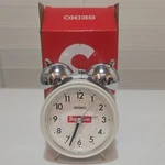 Seiko Supreme QHK908WL Bell Alarm Clock White Silver Analog Quartz. Fixed Price $120.00.