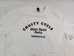 Crusty Cycle T-shirt White Size Xl. Fixed Price $24.95.