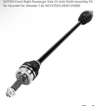 Scitoo Front Right Passenger Side Cv Axle Shaft Assembly Fit For Hyundai. Fixed Price $60.00.