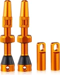 Hzjd 2PCS Tubeless Valves, Orange, Alloy Presta Stem, Integrated. Fixed Price $17.18.