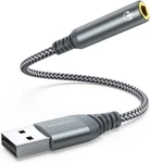 Usb To 3.5MM Audio Jack Adapter, External Sound Card Converter 1 Pack. Fixed Price $7.70.