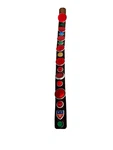 16 Vintage Reflectors On Leather Belt, Auto Motorcycle Bicycle. Fixed Price $80.00.